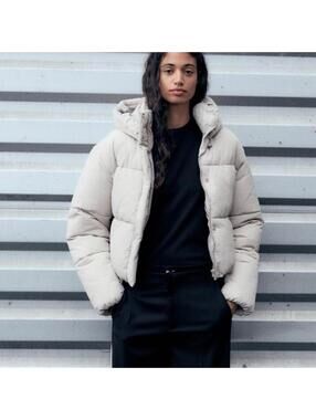 Zara Short Water Repellent Windproof Puffer Jacket